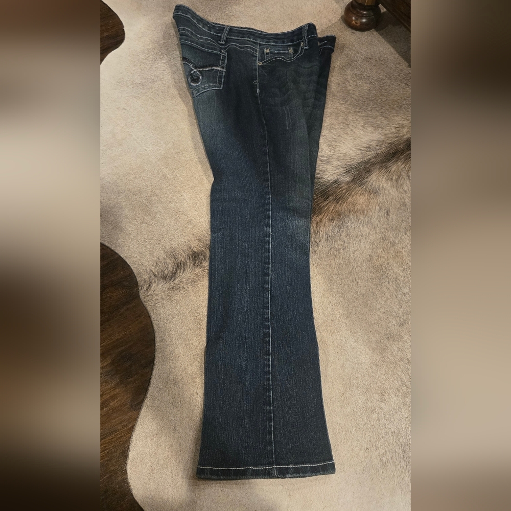 Rue21 Blue Straight Leg Jeans with Distressed Details